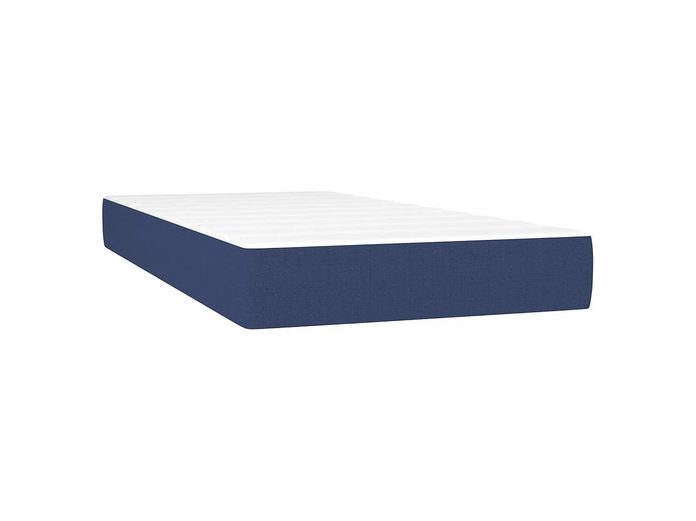 Sommier à lattes de lit matelas et LED Bleu 80x200cm Tissu