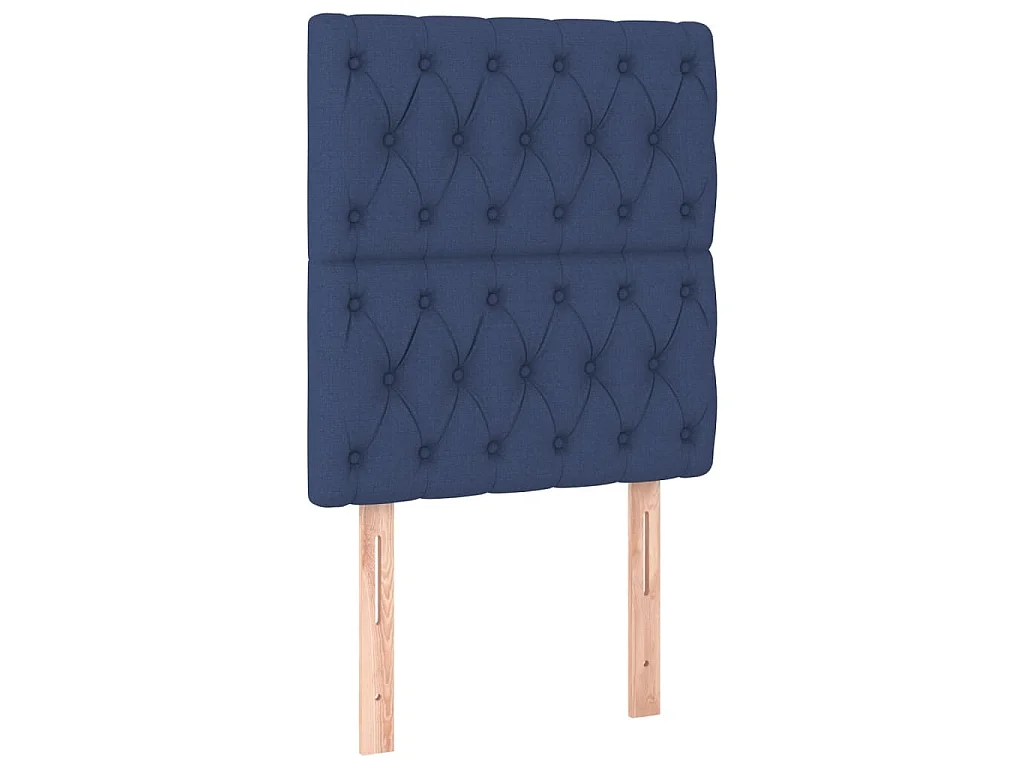 Boxspringbett mit Matratze & LED Blau 80x200 cm Stoff