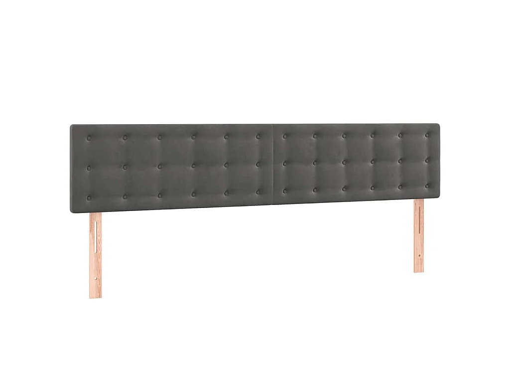 Letto a Molle con Materasso e LED Grigio Scuro 160x200 cm