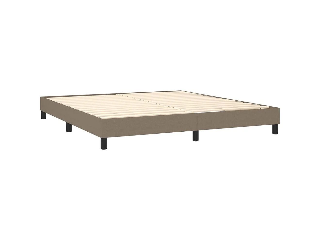 Boxspringbett mit Matratze & LED Taupe 180x200 cm Stoff