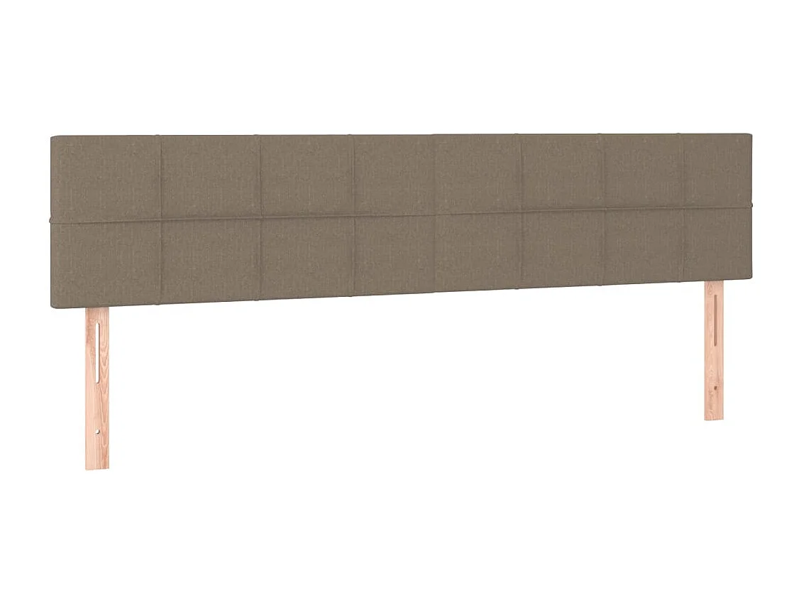Boxspring met matras en LED stof taupe 180x200 cm