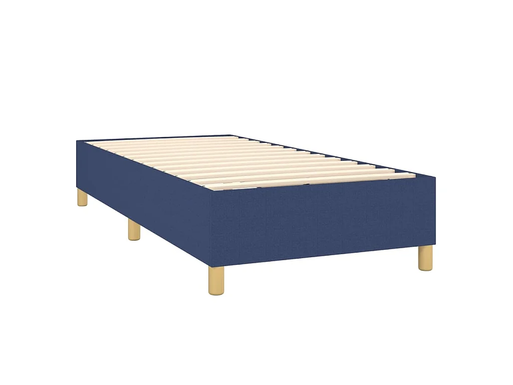 Boxspring met matras en LED stof blauw 80x200 cm