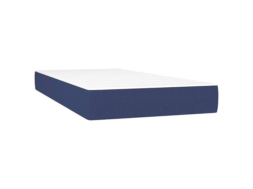 Boxspring met matras en LED stof blauw 80x200 cm