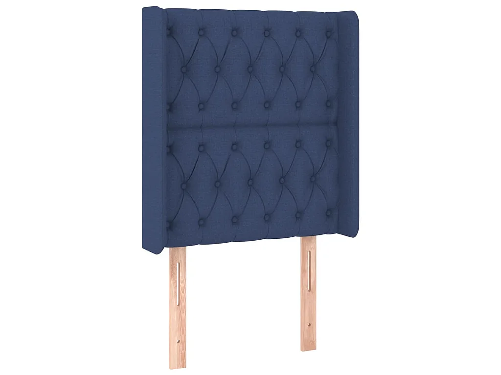 Boxspring met matras en LED stof blauw 80x200 cm