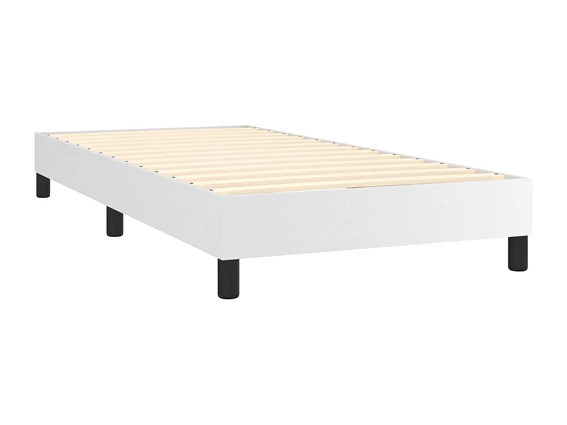 Sommier à lattes de lit avec matelas et LED Blanc 90x190cm