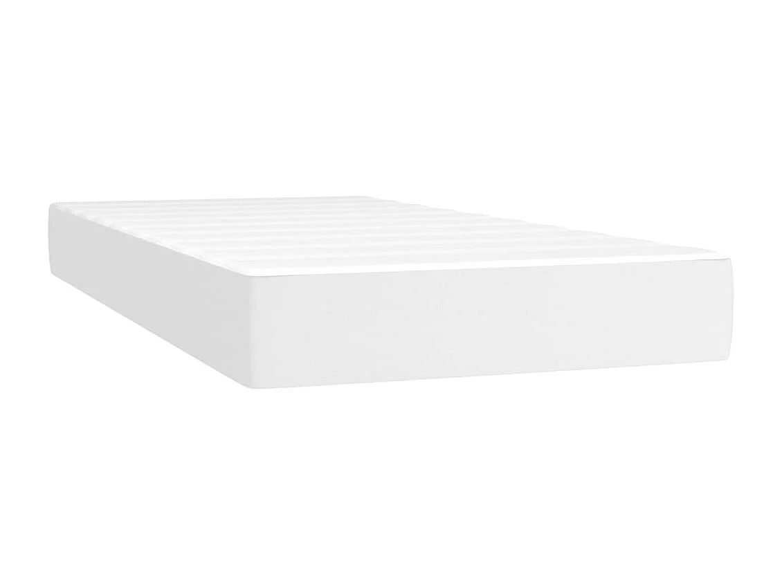 Sommier à lattes de lit avec matelas et LED Blanc 90x190cm