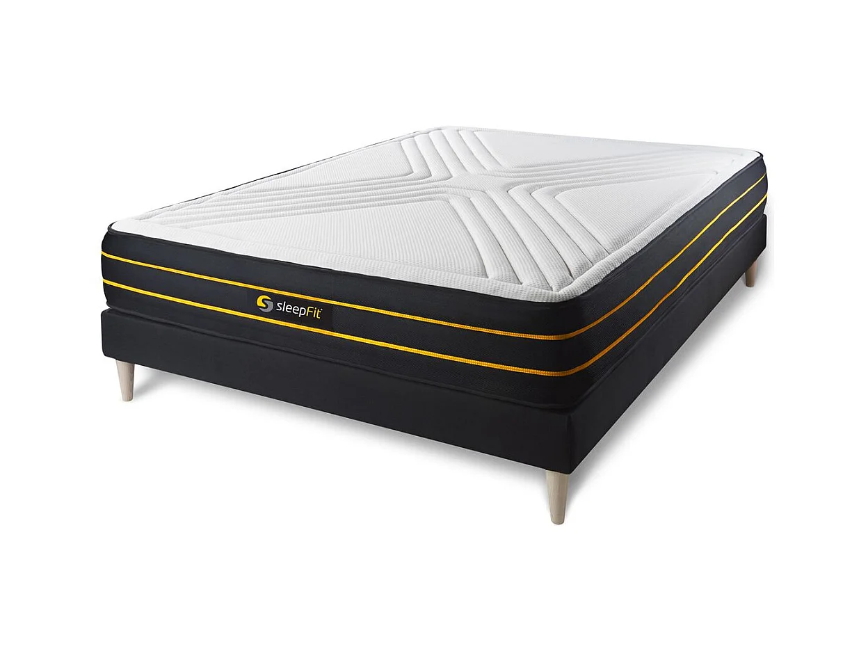 Ensemble sommier + matelas ULTRA micro ressorts ensachés et mémoire de forme 160x200