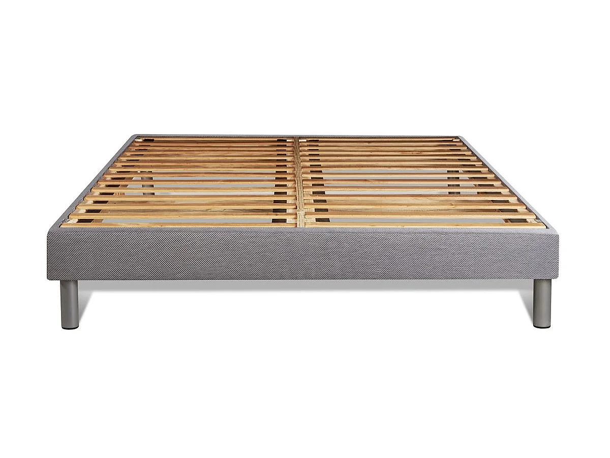 Ensemble 180x200 matelas BodyFlex ressorts ensachés et mémoire de forme + sommier kit gris