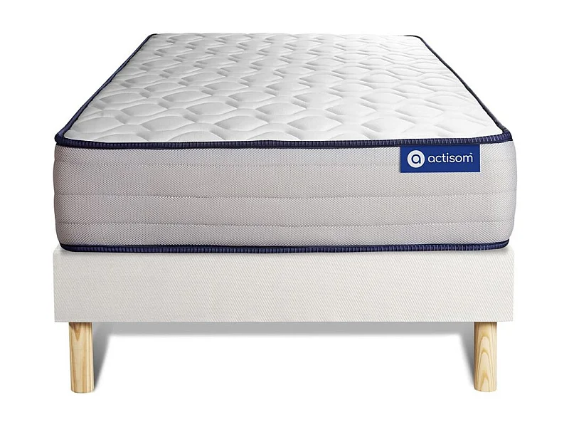 Lattenbodem en Actilatex form matras 90x200cm , matrasdikte : 22 cm , latex en traagschuim , stevig, 5 comfortzones