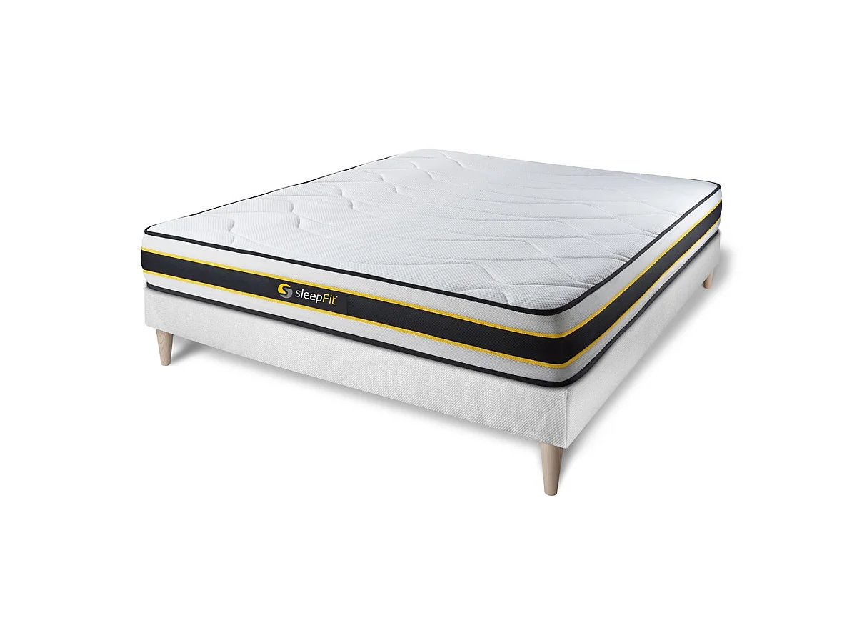 Ensemble sommier + matelas FLEXY ressorts ensachés et mémoire de forme 140x190