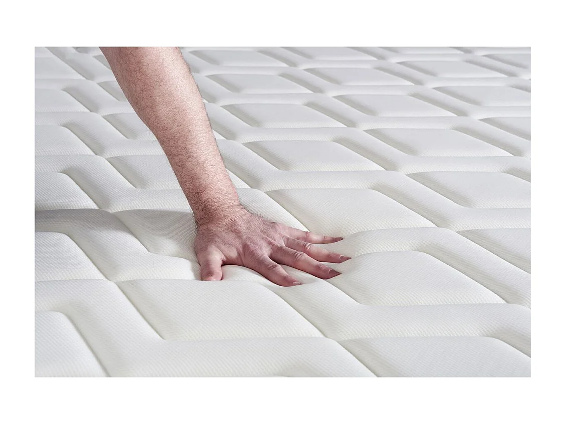 Pack prêt à dormir matelas ACTIMEMO RELAX mémoire de forme 140x190 cm Maxi épaisseur + sommier KIT gris + 2oreillers+couette