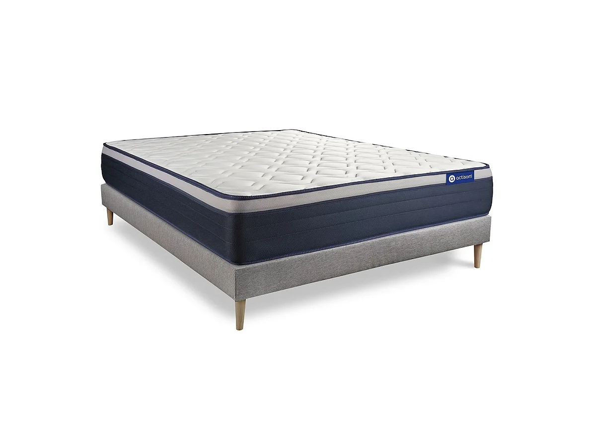 Lattenbodem en Actilatex max matras 160x200cm , matrasdikte : 26 cm , latex en traagschuim , stevig, 7 comfortzones