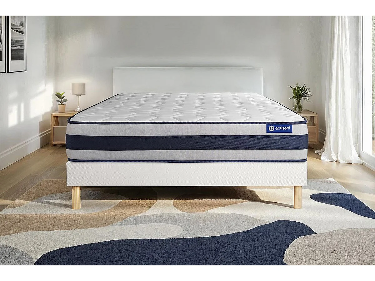 Pack colchón Actilatex ergo 160x200cm + Somier multiláminas, Látex y espuma viscoelástica, 5 zonas de confort