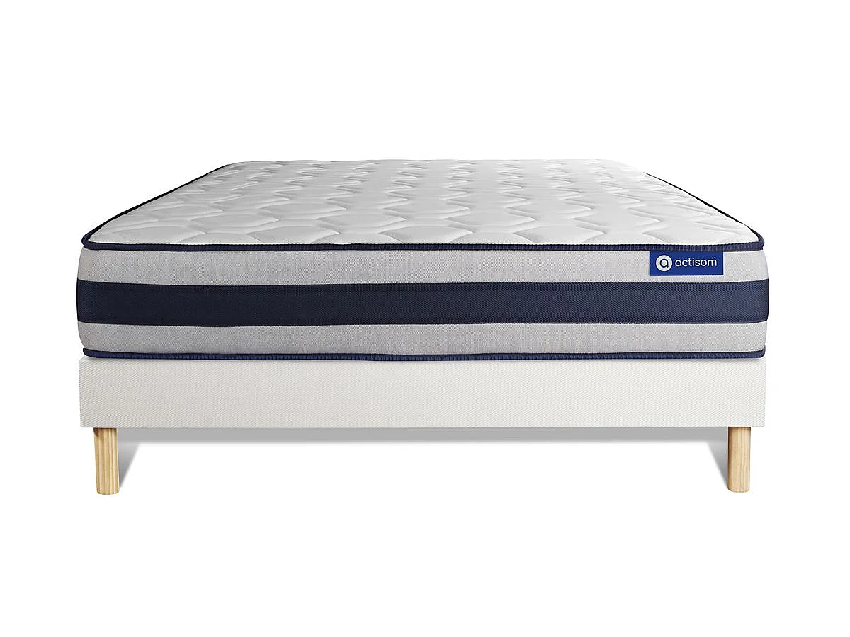 Pack colchón Actilatex ergo 160x200cm + Somier multiláminas, Látex y espuma viscoelástica, 5 zonas de confort