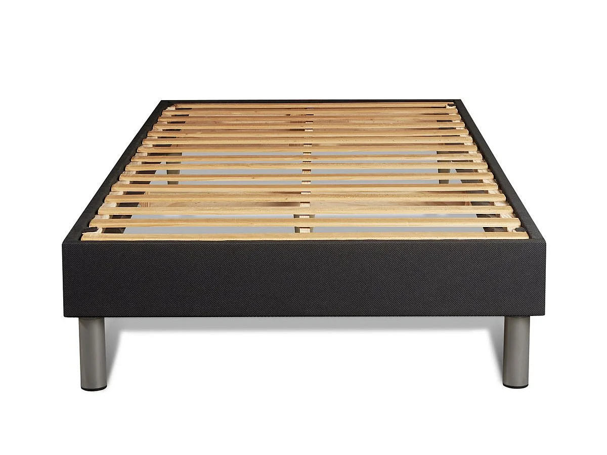 Ensemble 90x200 matelas ENERGY ressorts ensachés et mémoire de forme + sommier kit noir