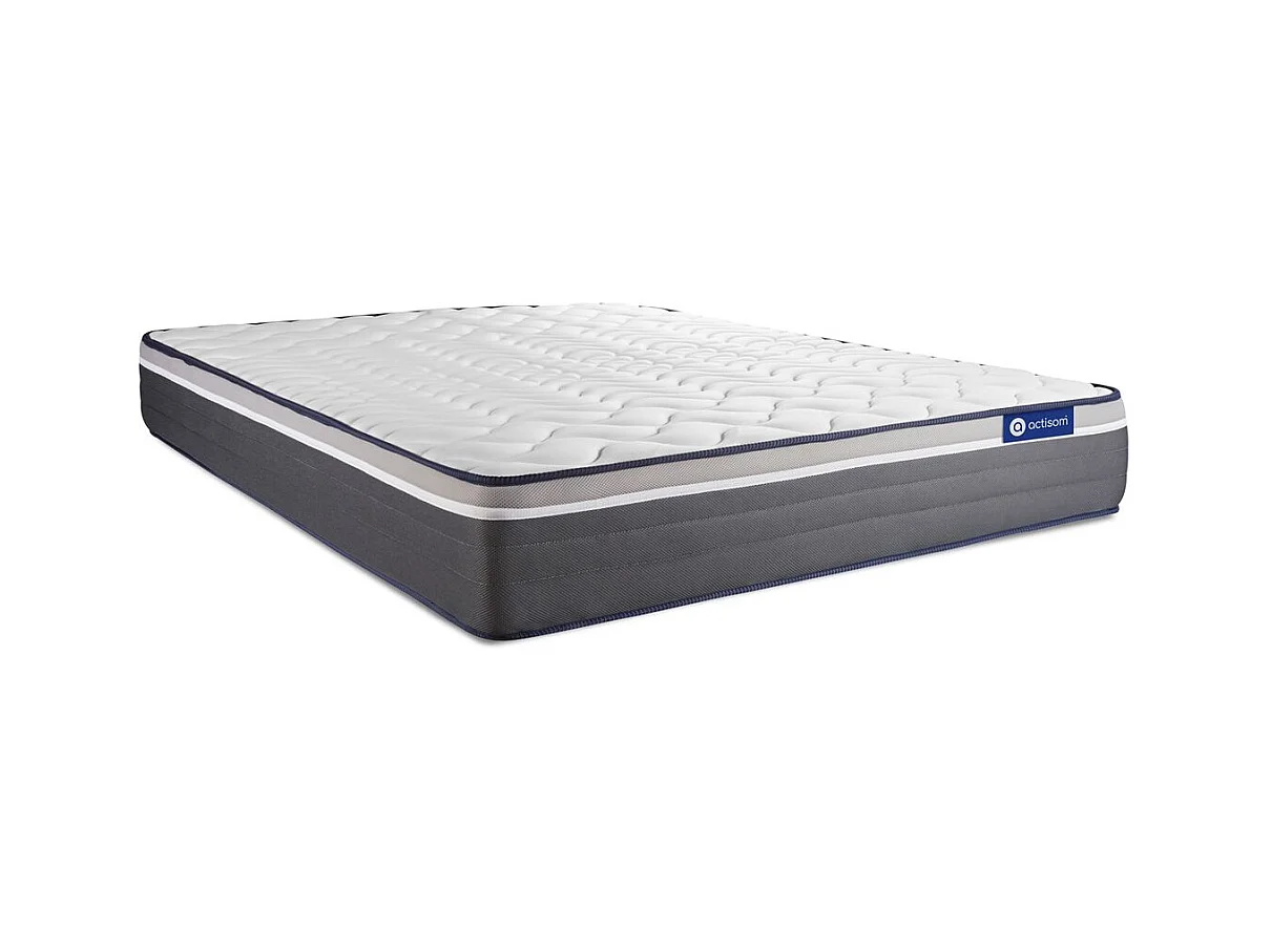 Compleet bedpakket - Matras 140x190 cm + Boxspring met lattenbodem (in kit) + 2 kussens + Dekbed - Actiflex Plus