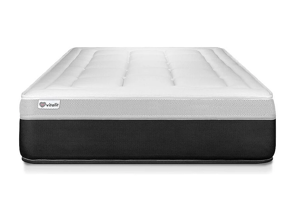 Ensemble VITAL FORM 90 x 190 cm sommier Kit gris