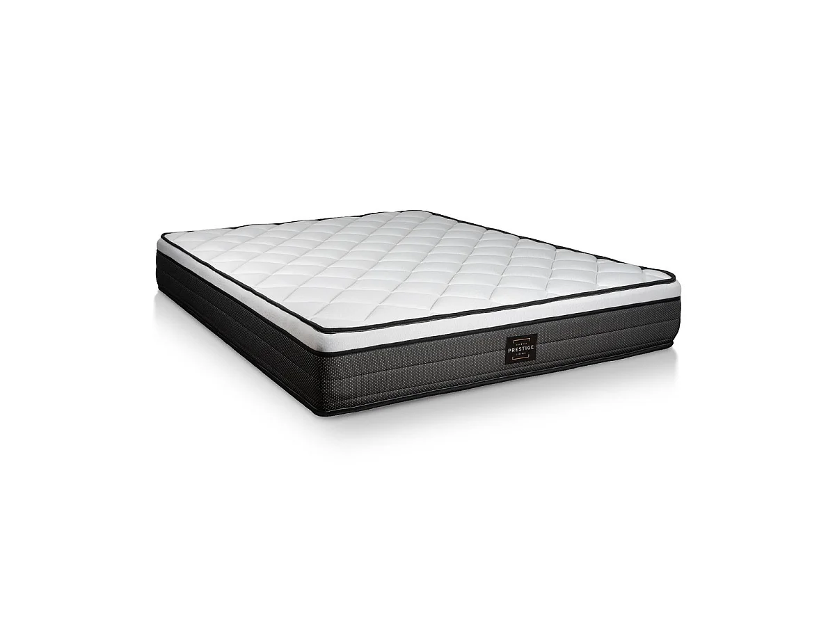 Ensemble Suite 180x200 Ressorts ensachés, mémoire de forme 5 zones double sommier noir