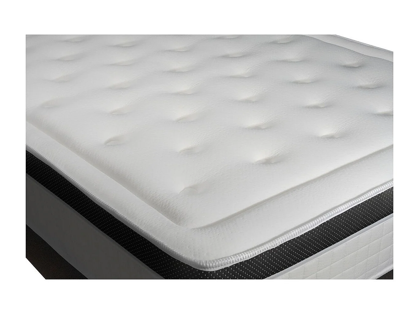 Ensemble Privilège 160x200 Mémoire de forme 5 zones sommier noir