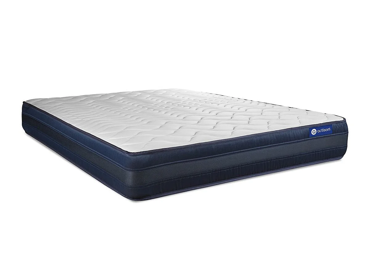 Pack cama completa - Colchón 140x190cm + Somier con láminas (kit) + 2 almohadas + Edredón - Actiflex Tech