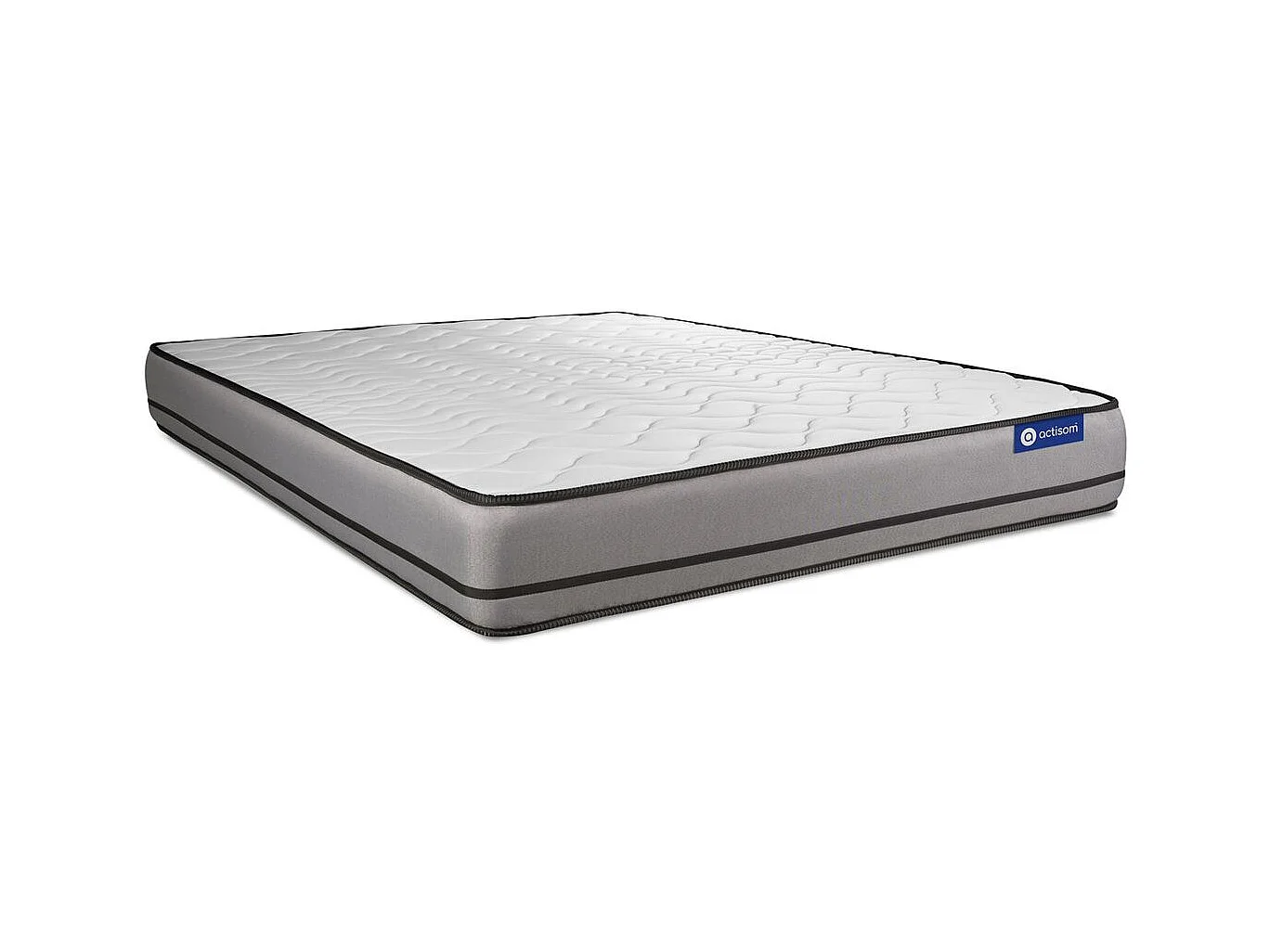 Pack prêt à dormir matelas ACTILATEX 140x200cm à MÉMOIRE DE FORME + LATEX + sommier KIT blanc + 2 oreillers + couette