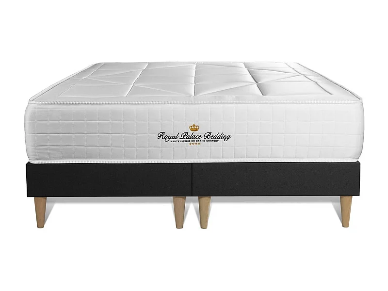 Ensemble matelas ressorts ensachés + mémoire de forme maxi épaisseur Windsor 180x200 double sommier