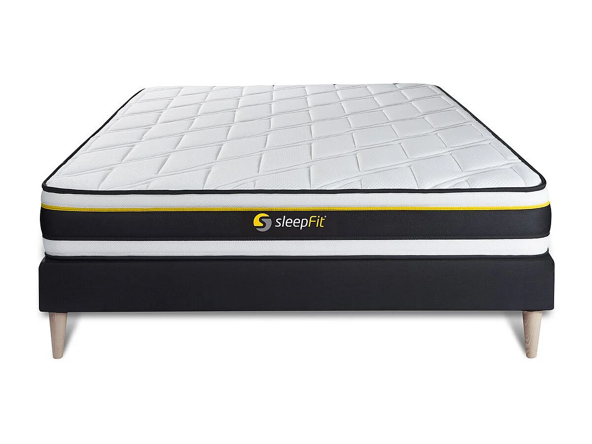 lattenbodem en SOFT matras 140 x 200 cm , matrasdikte : 19 cm , HD schuim met microluchtcellen , zeer stevig, 3 comfortzones