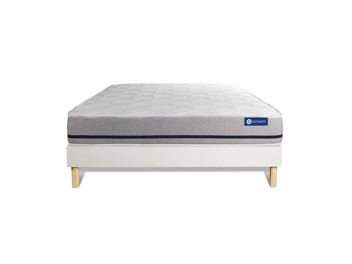 Lattenbodem en Actiflex soft matras 160x200cm , matrasdikte : 20 cm , pocketveren , vrij stevig, 3 comfortzones
