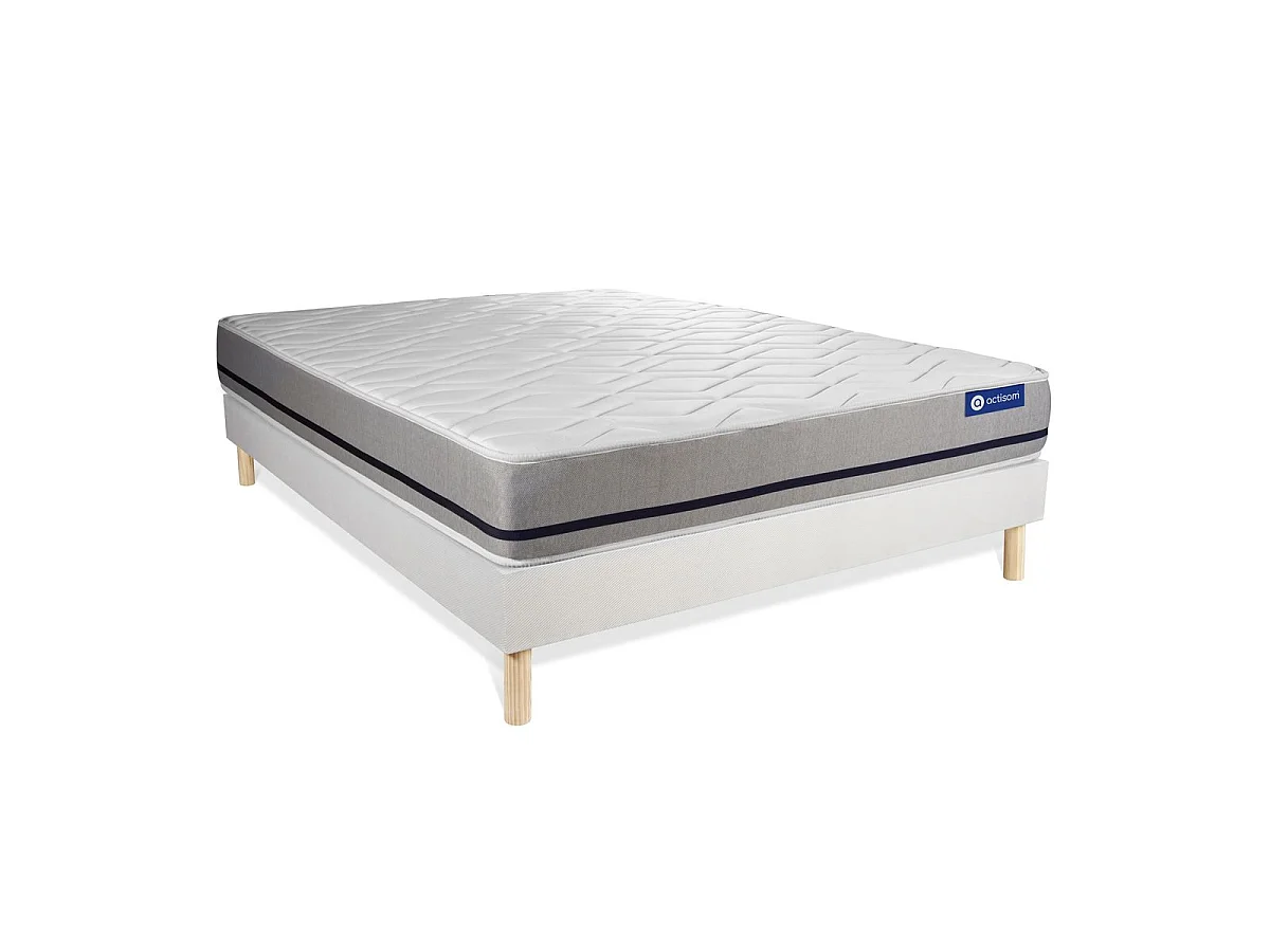 Lattenbodem en Actiflex soft matras 160x200cm , matrasdikte : 20 cm , pocketveren , vrij stevig, 3 comfortzones
