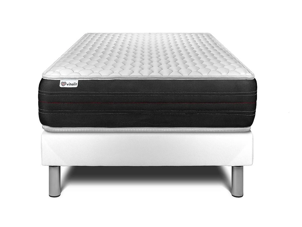 Matratzenset VITAL SPRING 90 x 190 cm Bettrahmen Kit weiß
