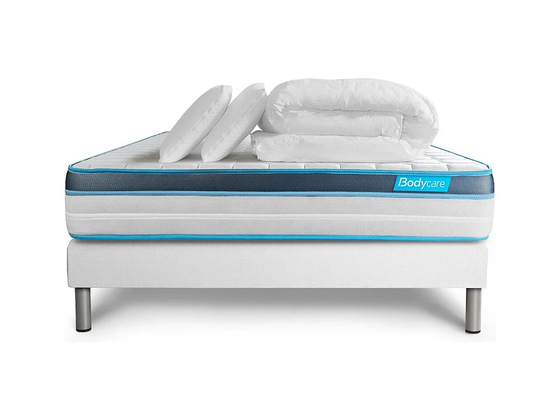 Pack PERFORM 160x200 Mousse à mémoire de forme ProfiZone 5 zones Ultra épaisseur + Couette + 2 oreillers