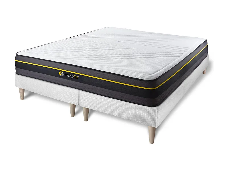 Ensemble double sommier + matelas ACTIVE à mémoire de forme 180x200