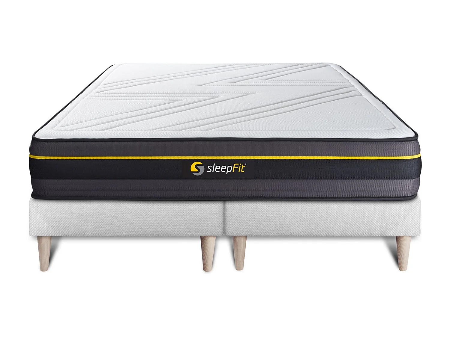 Ensemble double sommier + matelas ACTIVE à mémoire de forme 180x200