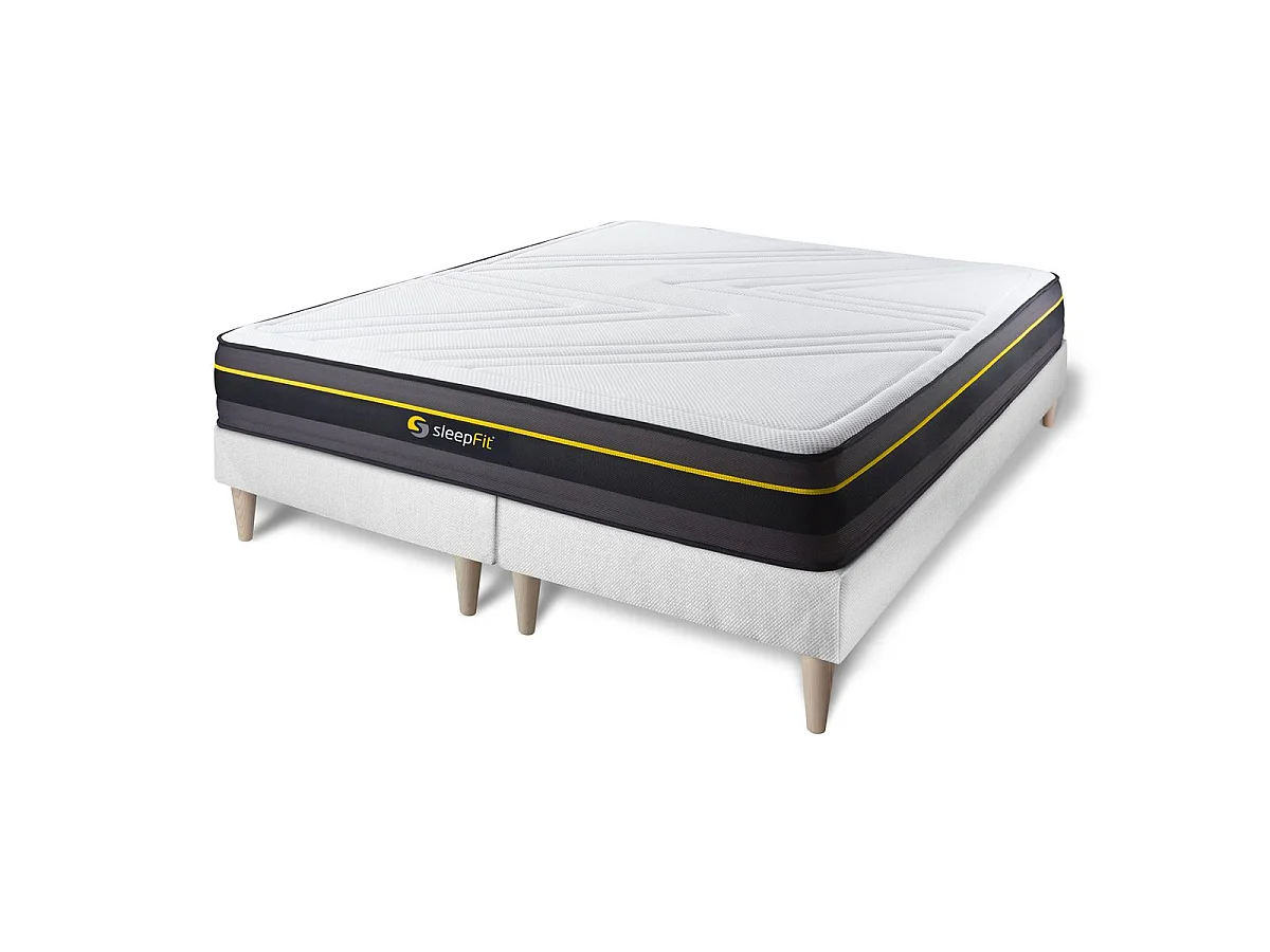 Ensemble double sommier + matelas ACTIVE à mémoire de forme 180x200