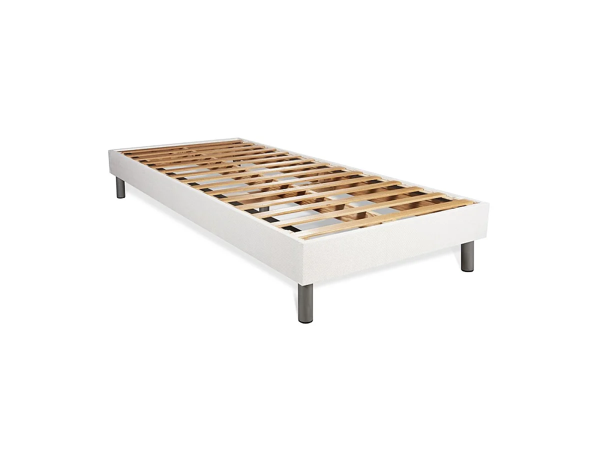 Ensemble 90x200 matelas BodyFit à mémoire de forme + sommier kit blanc