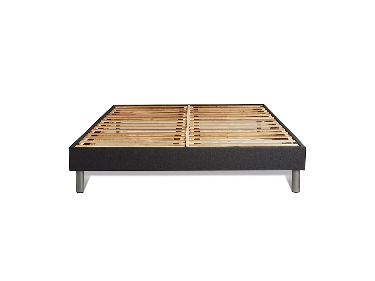 Pack prêt à dormir 180x200 matelas FORM + sommier kit noir + 2 oreillers mémoire de forme 60x40cm + Couette Percale 260x240cm