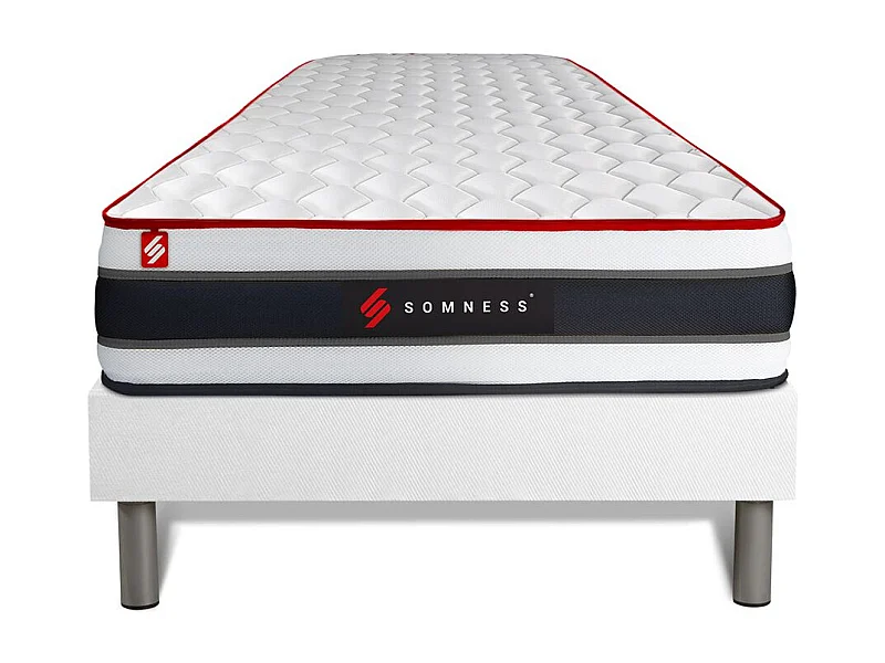 Ensemble sommier + matelas ENERGY ressorts ensachés et mémoire de forme 90x200