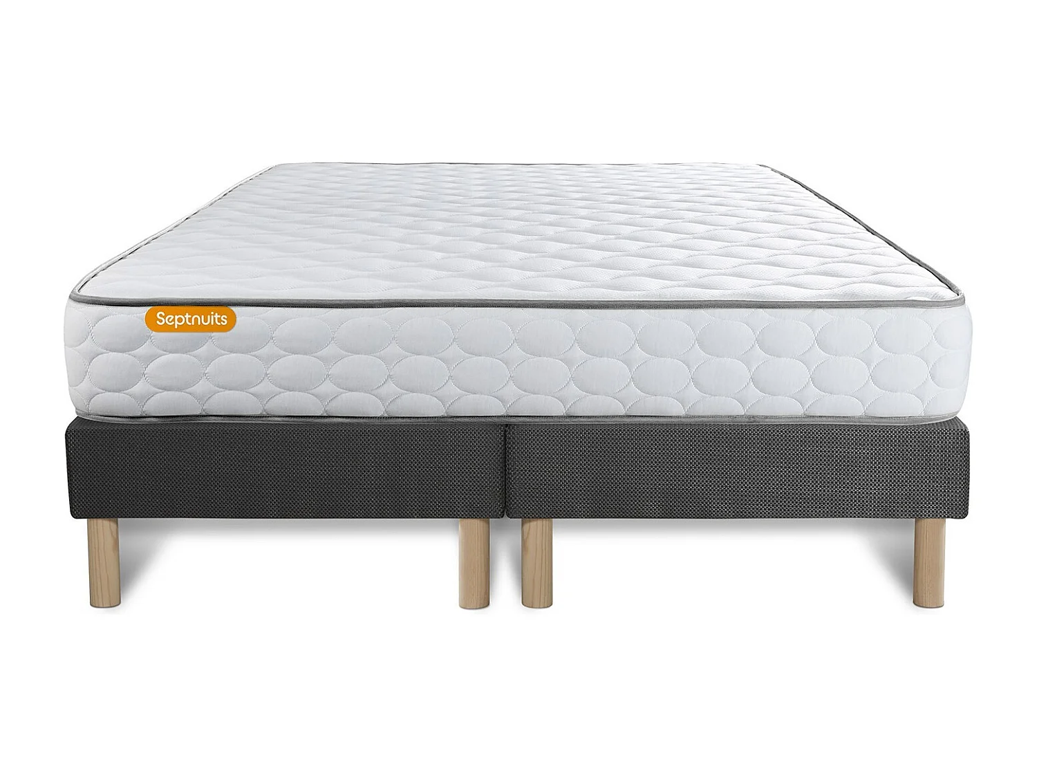 Matelas Mémoire de forme 160x200 + double sommier gris 80x200 Memo