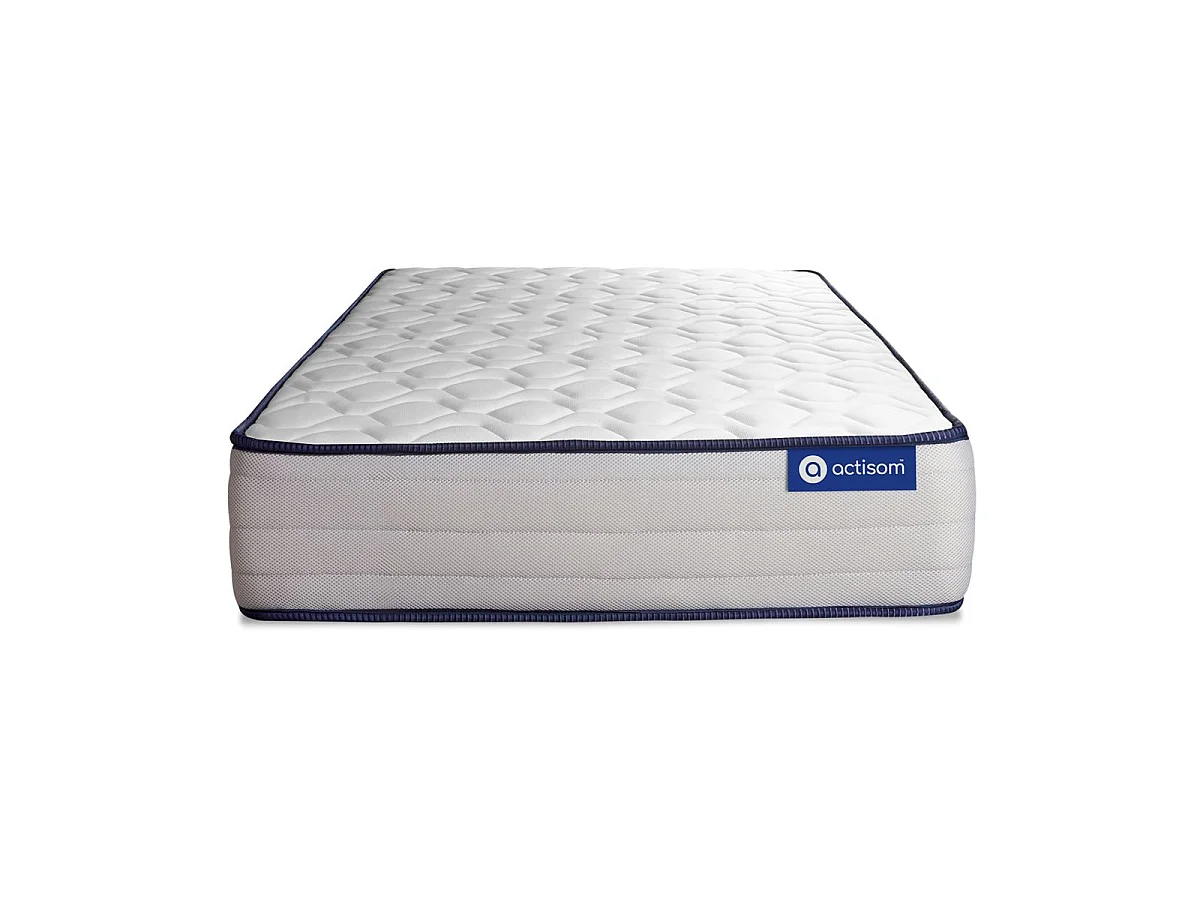Ensemble matelas Mémoire de forme ACTIMEMO FORM 90x200 cm 5zones de confort + sommier KIT gris