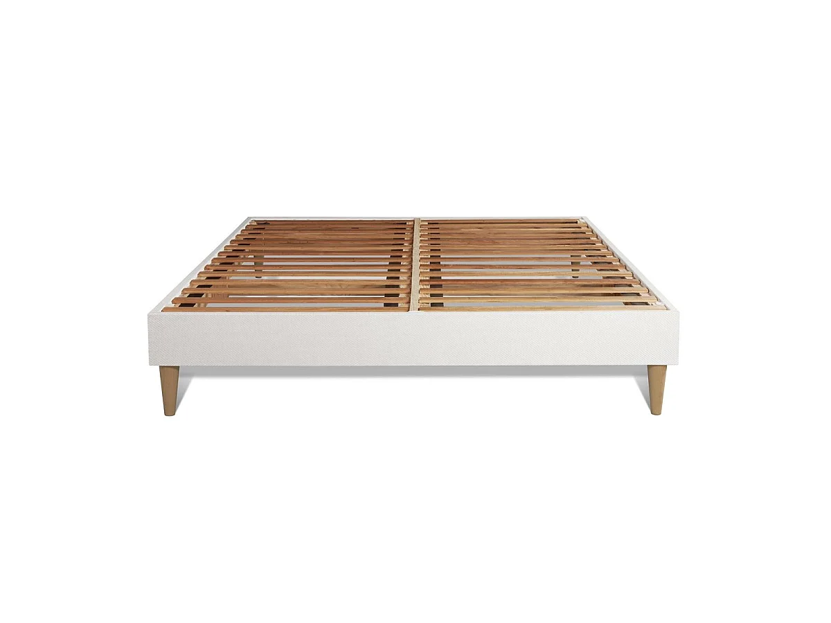 Pack matelas ressorts ensachés + mémoire de forme maxi épaisseur Windsor 180x200cm + sommier KIT blanc + 2 oreillers + 1 couette