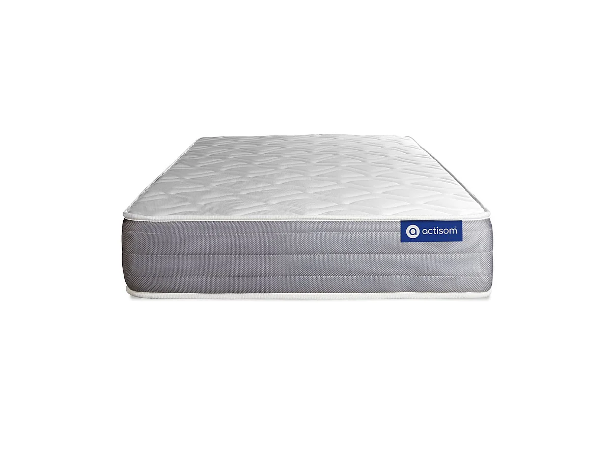 Lattenbodem en Actimemo dream matras 90x190cm , matrasdikte : 22 cm , traagschuim , vrij stevig, 5 comfortzones