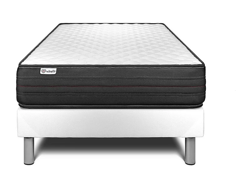 Ensemble VITALPOWER 90 x 200 cm sommier Kit blanc