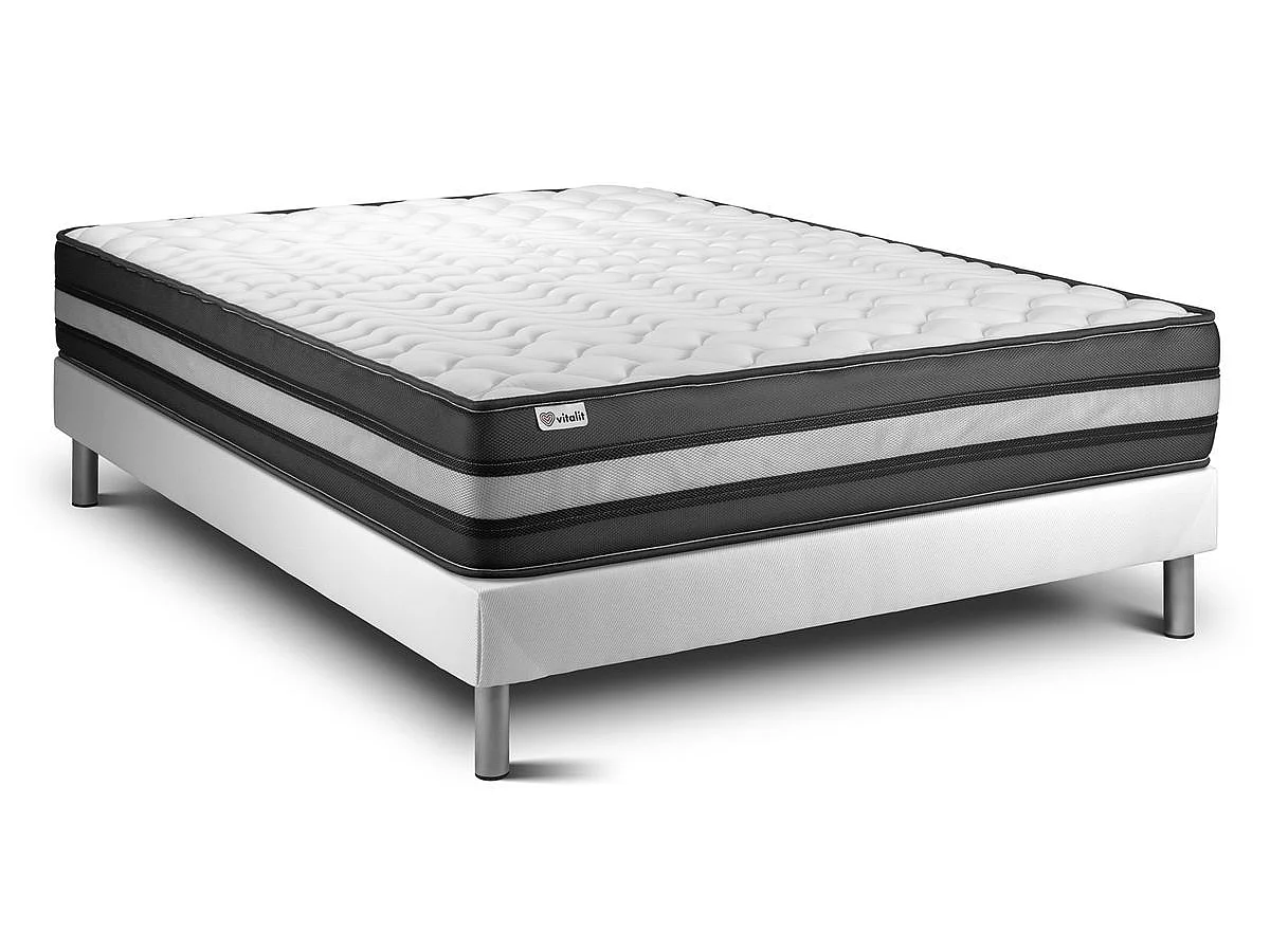 Conjunto VITAL POWER ZEN 200 x 200 cm somier Kit blanco