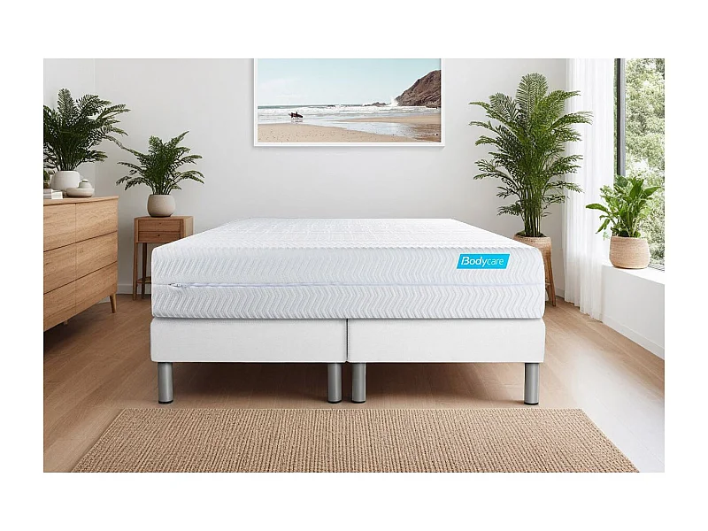 Ensemble BIOCARE 160x200 Mousse à mémoire de forme BIO 5 zones Maxi épaisseur