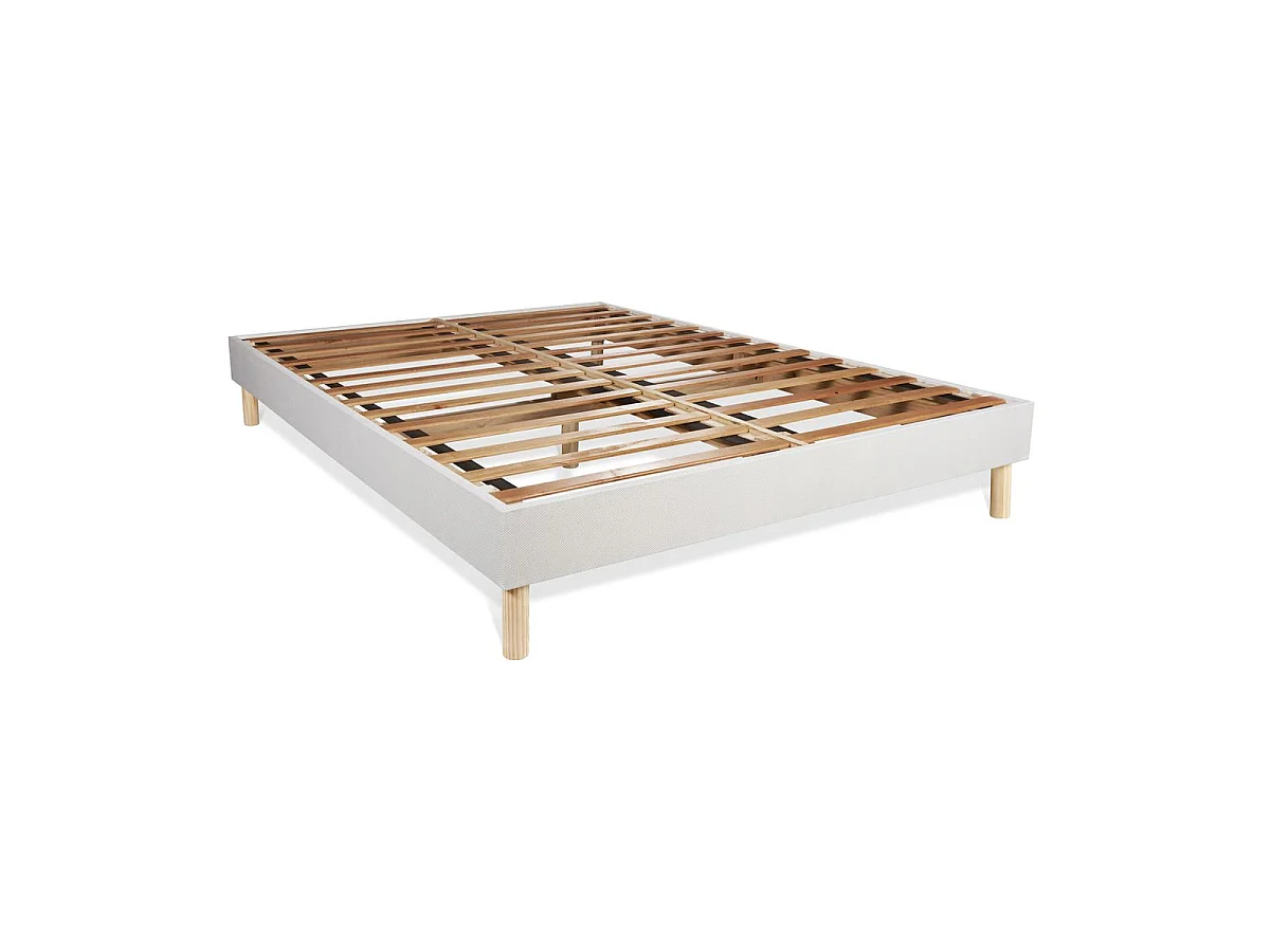 Pack prêt à dormir matelas ACTIMEMO 140x200cm à MÉMOIRE DE FORME 3zones de confort + sommier KIT blanc + 2 oreillers +couette