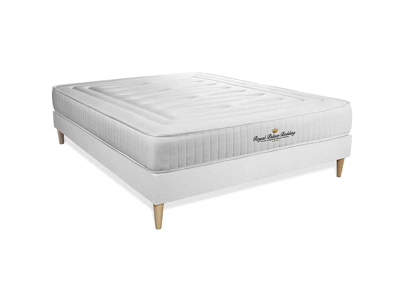 Ensemble sommier + matelas LANCASTER ressorts ensachés et mémoire de forme 140x200