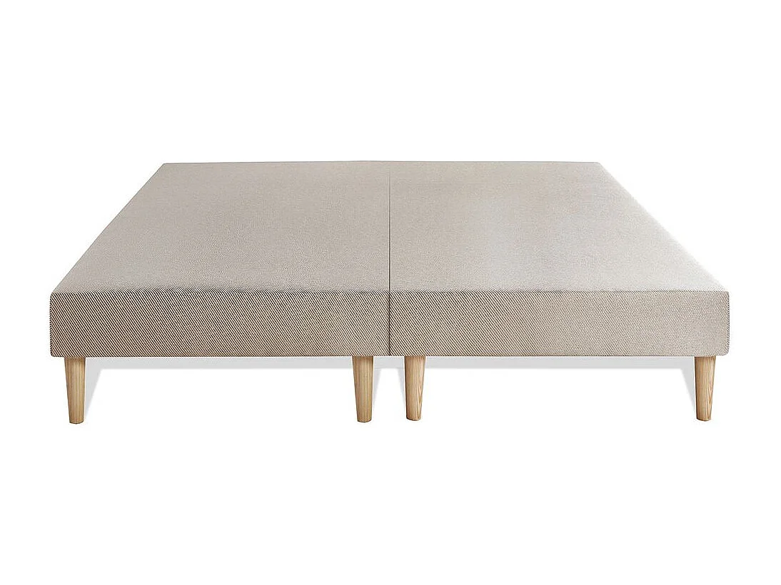 Pack prêt à dormir matelas LE PAISIBLE 180x200cm Mémoire de forme BioVisco + double sommiers Beige + 2 oreillers + couette