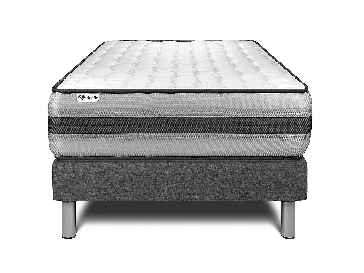 Matratzenset VITAL POWER RECOVER 90 x 190 cm Bettrahmen Kit grau