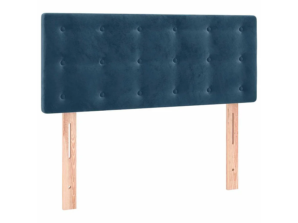 Boxspring met matras en LED fluweel donkerblauw 80x200 cm