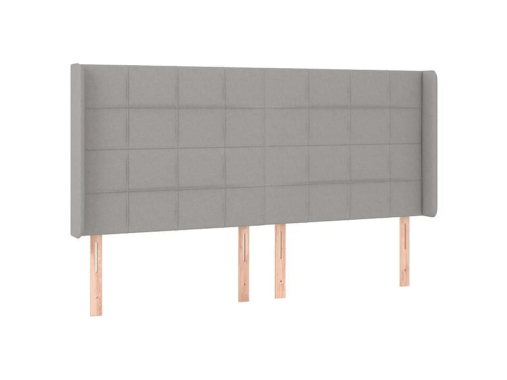 Sommier à lattes de lit matelas LED Gris clair 200x200 cm Tissu